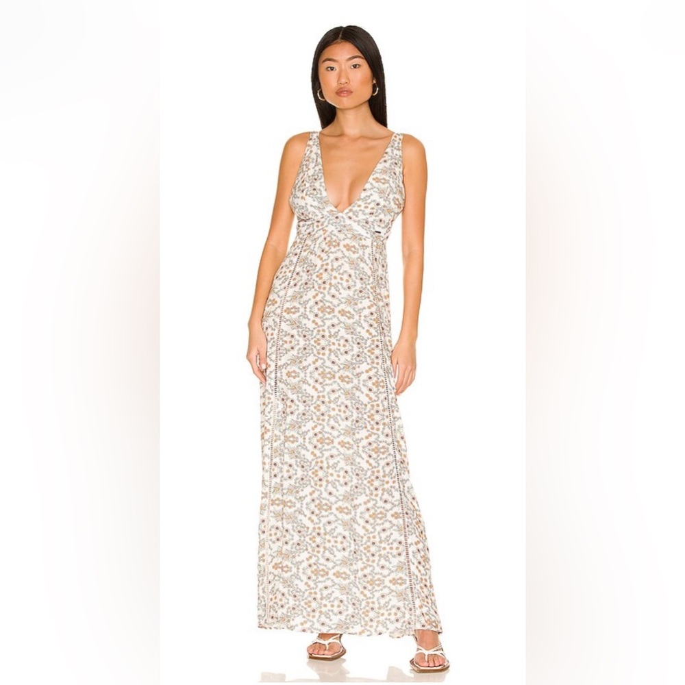 Maaji White Ditsy Glaring Long Dress